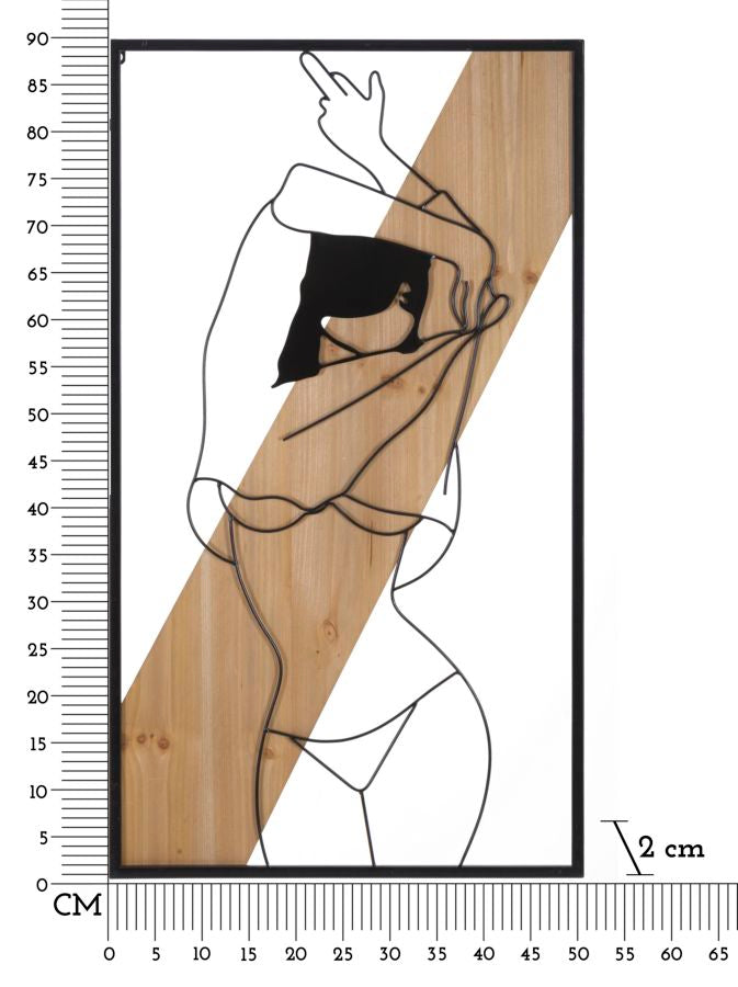 PANNELLO DA MURO STRIP -A- FERRO E WOOD CM 50X2X90