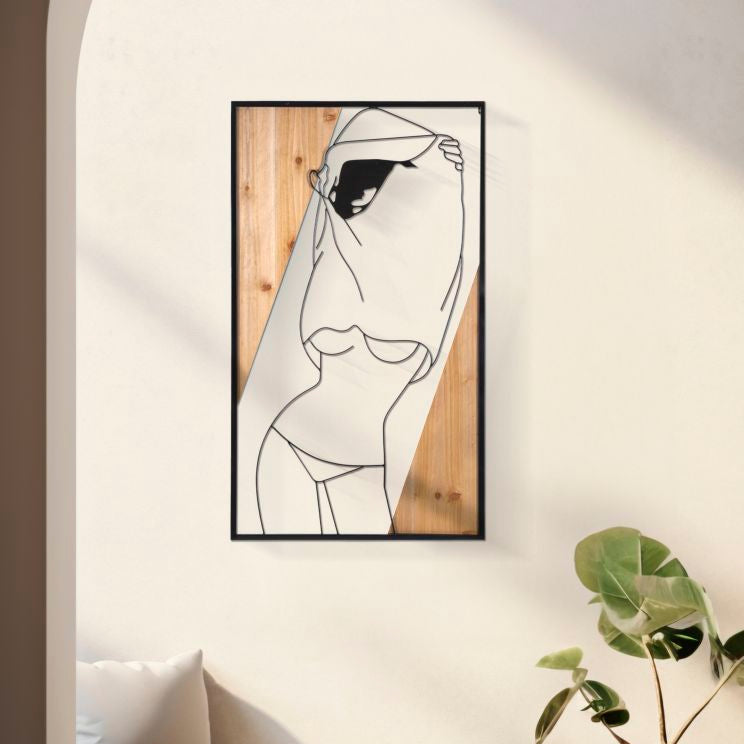 PANNELLO DA MURO STRIP -B- FERRO E WOOD CM 50X2X90