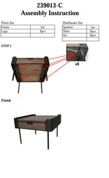 TAVOLO DA CAFFE' TORONTO CM 60X60X41