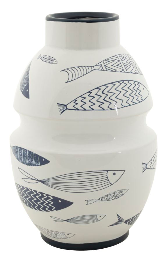 VASO CERAMICA FISH CM Ø 21X31