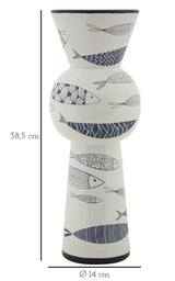 VASO CERAMICA FISH TALL CM Ø 14X38