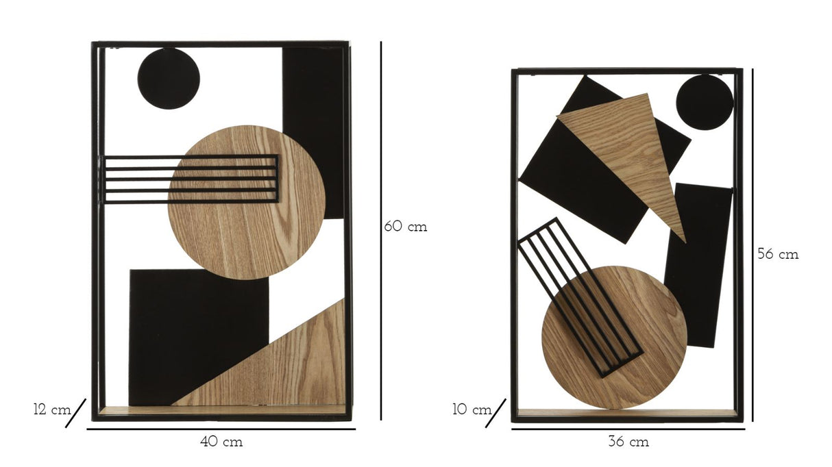 MENSOLA DA MURO PICASSY RET. COPPIA CM 40X12X60 - 36X10X56