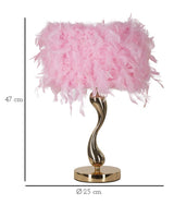 LAMPADA DA TAVOLO CART ROSA CM Ø 25X47