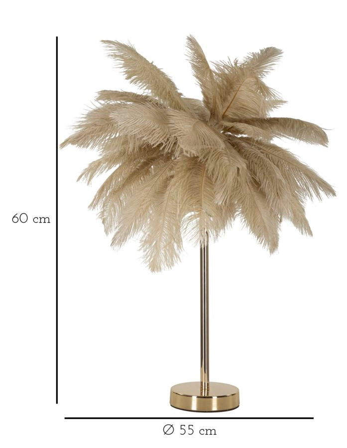 LAMPADA DA TAVOLO PALM CAMMELLO - FERRETTI
