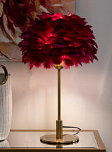 LAMPADA DA TAVOLO BALL FEATHER BORDEAUX - FERRETTI