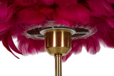 LAMPADA DA TAVOLO BALL FEATHER BORDEAUX - FERRETTI