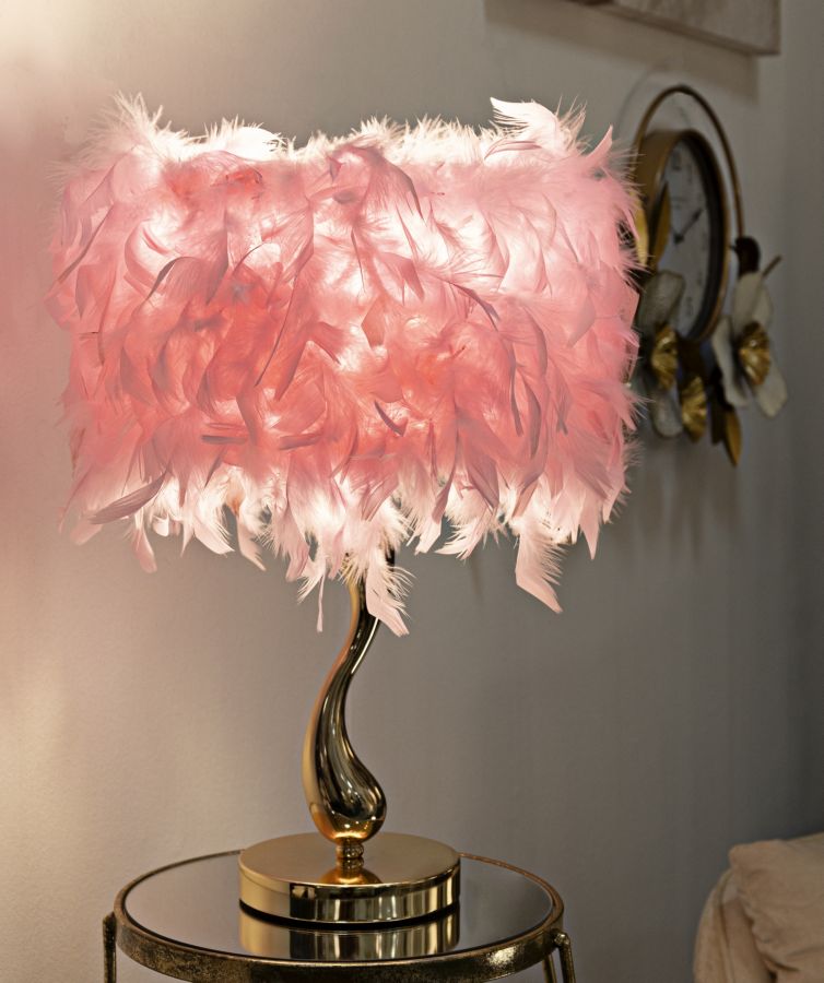 LAMPADA DA TAVOLO CART ROSA CM Ø 25X47