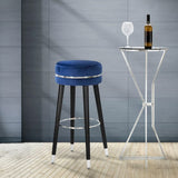 SGABELLO BAR PARIS BLU/SILVER CM Ø 35X74