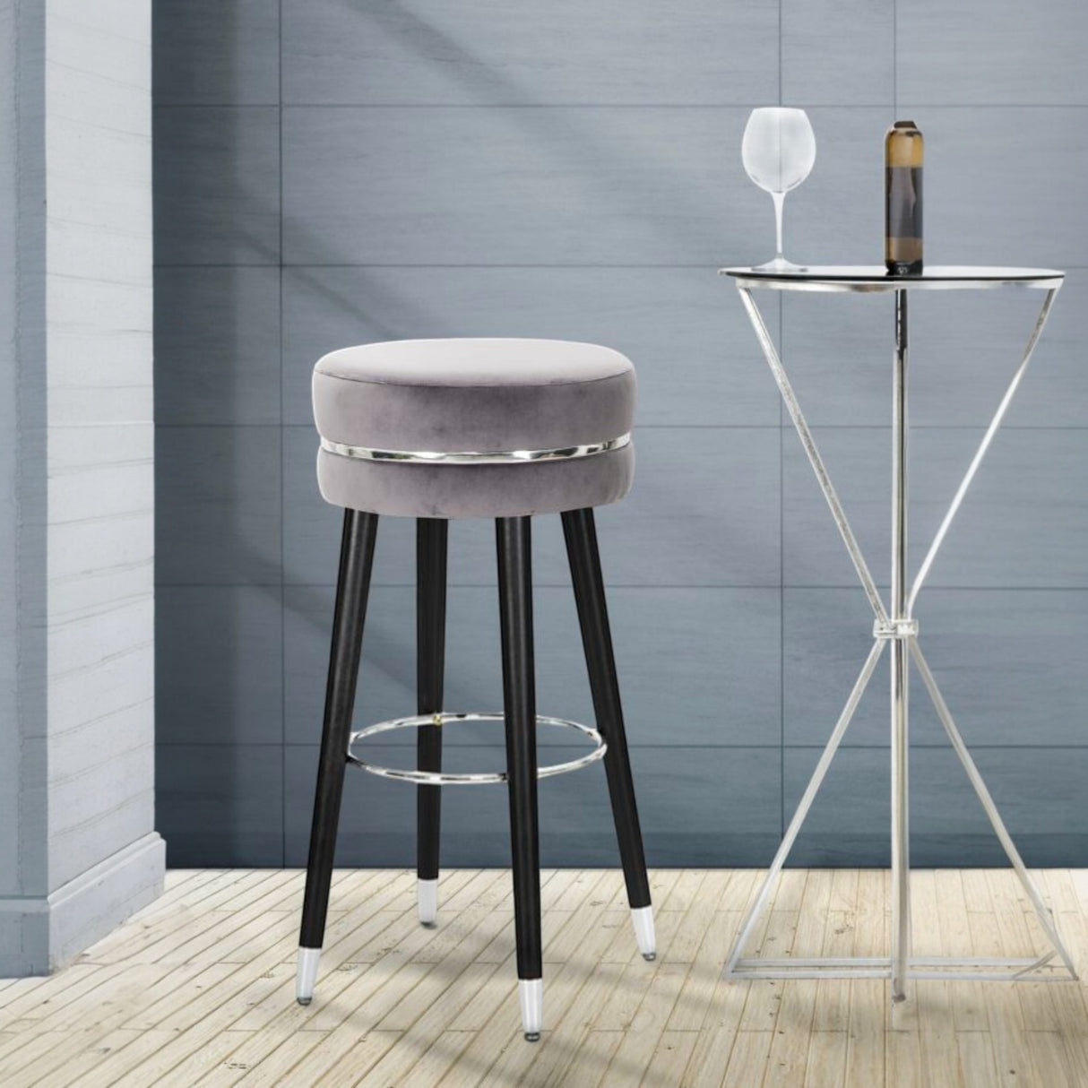 SGABELLO BAR PARIS GRIGIO/SILVER - FERRETTI