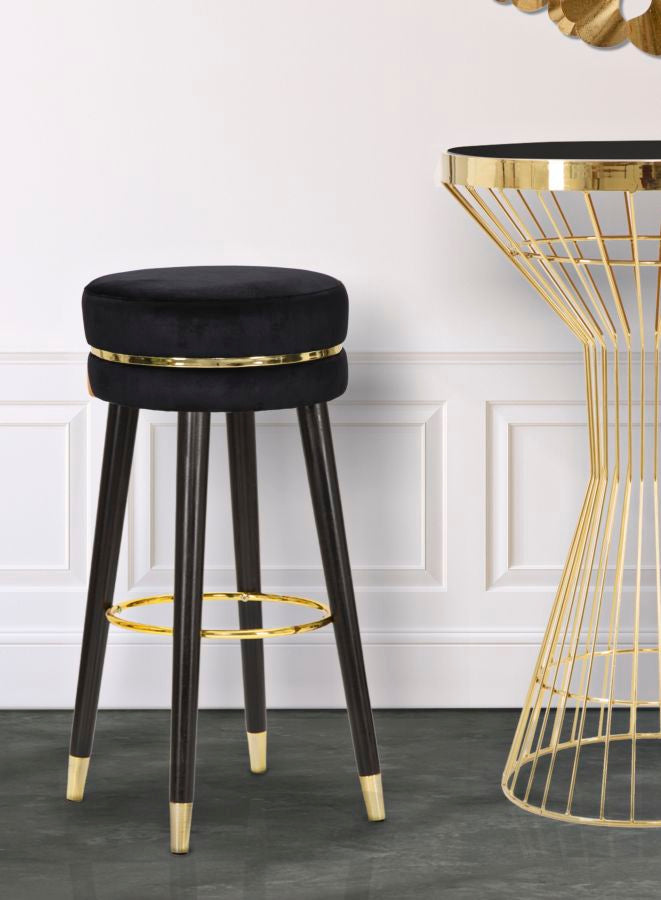 SGABELLO BAR PARIS NERO/GOLD CM Ø 35X74
