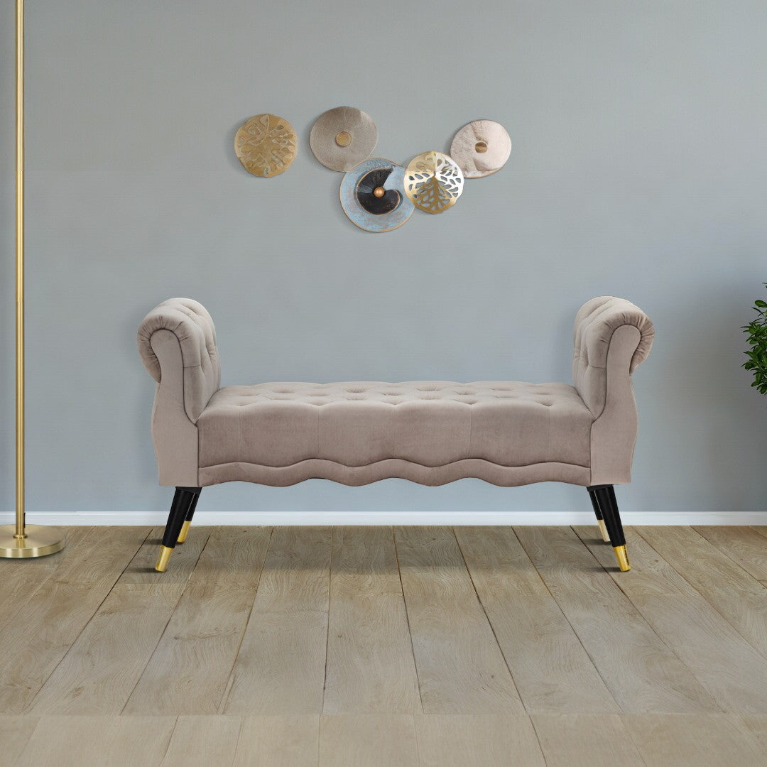 PANCHETTA PARIS GRIGIA/GOLD CM 120X40X60