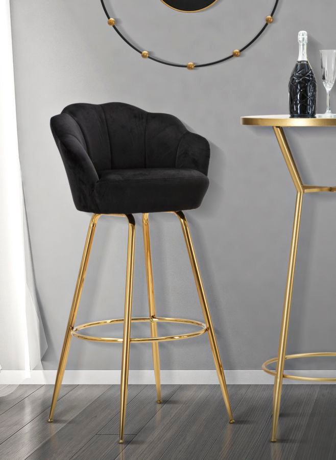 SGABELLO BAR VIENNA NERO CM 55X53X110