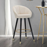 SGABELLO BAR PRAGUE CREMA CM 55X56X104