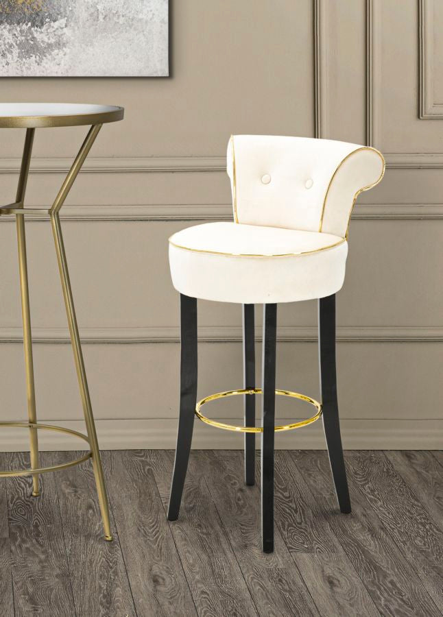 SGABELLO BAR LUXY CREMA CM 46X48X96