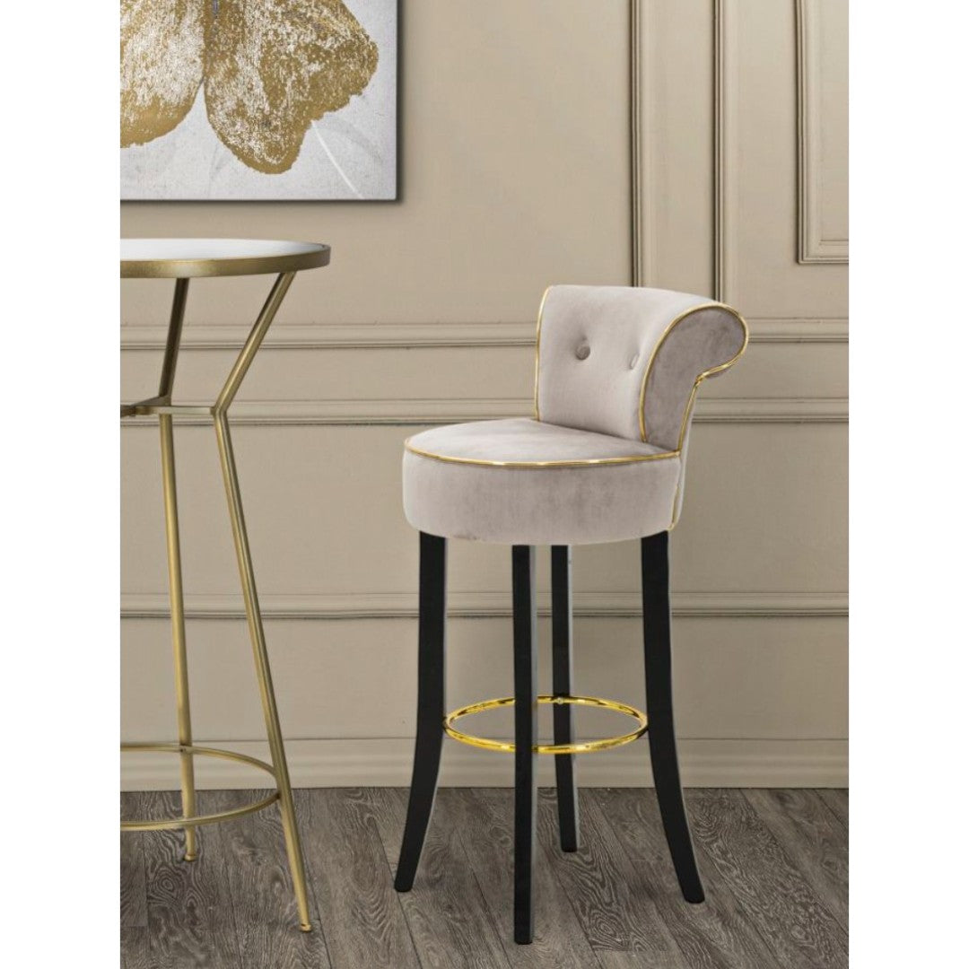 SGABELLO BAR LUXY GRIGIO CM 46X48X96