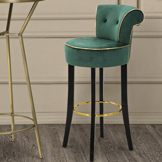 SGABELLO BAR LUXY VERDE CM 46X48X96