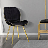 SEDIA PARIS SPACE NERA /GOLD SET 2 PZ CM 46X58X77