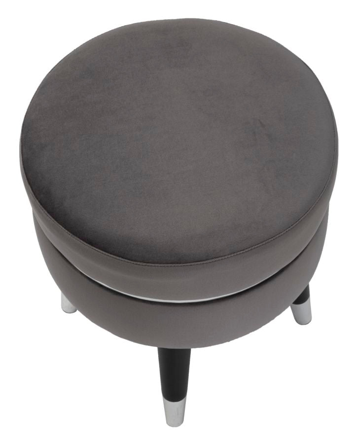 SGABELLO PARIS GRIGIO/SILVER CM Ø 35X40,5