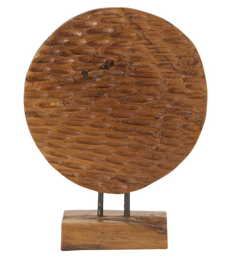 SCULTURA COIN IN TEAK RICICLATO CM 30X15