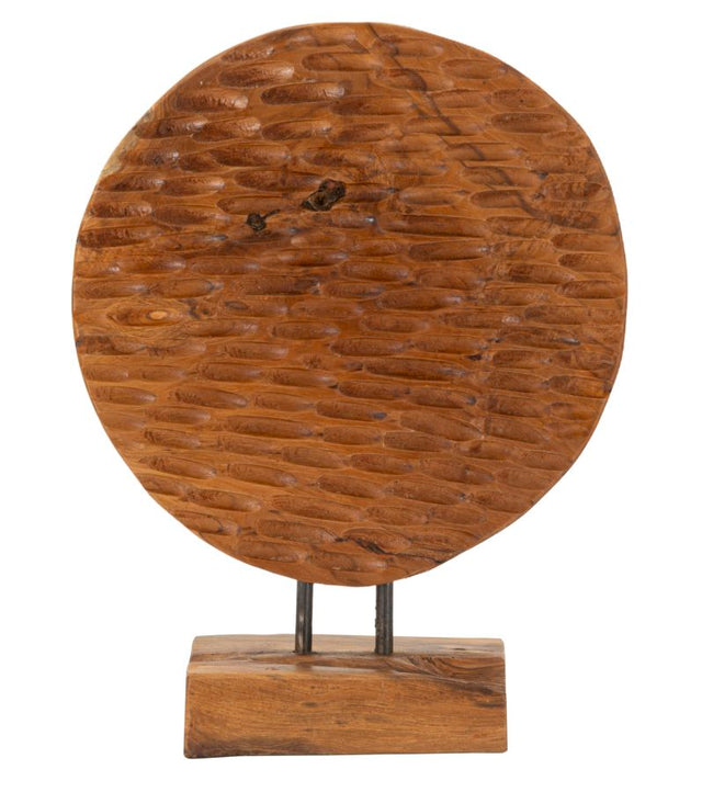 SCULTURA COIN IN TEAK RICICLATO CM 30X15