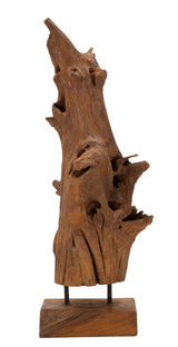 SCULTURA AKAR IN TEAK RICICLATO CM 23X27X64 (PEZZI UNICI - NON RIP. IN SERIE)