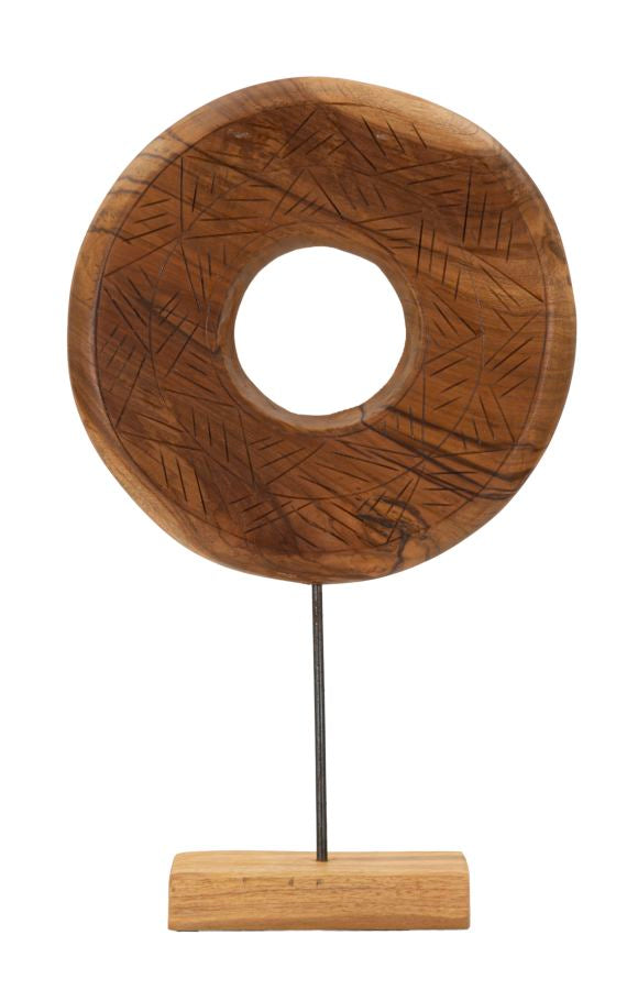 SCULTURA DORAT IN TEAK RICICLATO CM 35X10X58 (PEZZI UNICI - NON RIP. IN SERIE)