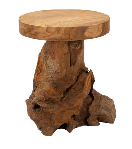 SGABELLO JAMET IN TEAK RICICLATO CM Ø 35X40 (PEZZI UNICI - NON RIP. IN SERIE)