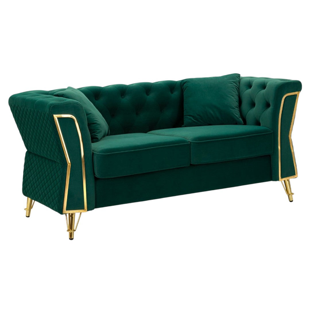 DIVANO EMY VERDE C/CUSCINI - FERRETTI