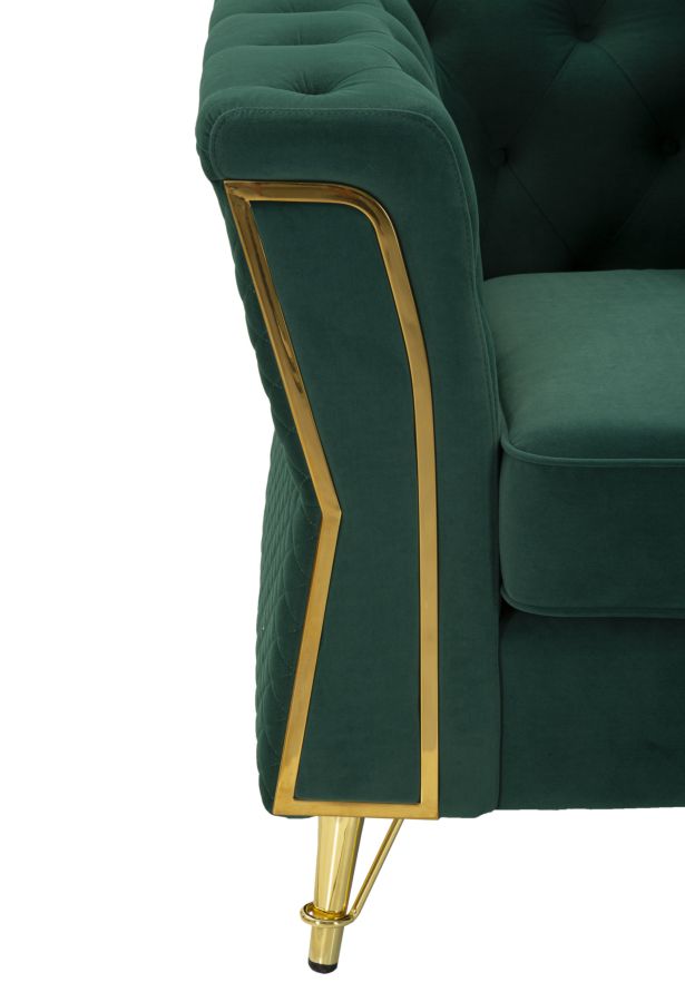 POLTRONA EMY VERDE C/CUSCINO CM 104X83X76