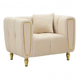 POLTRONA ALMA CREMA C/CUSCINO - FERRETTI