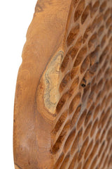 SCULTURA COIN IN TEAK RICICLATO CM 30X15,5X40 (PEZZI UNICI - NON RIP. IN SERIE)