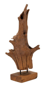 SCULTURA AKAR IN TEAK RICICLATO CM 23X27X64 (PEZZI UNICI - NON RIP. IN SERIE)