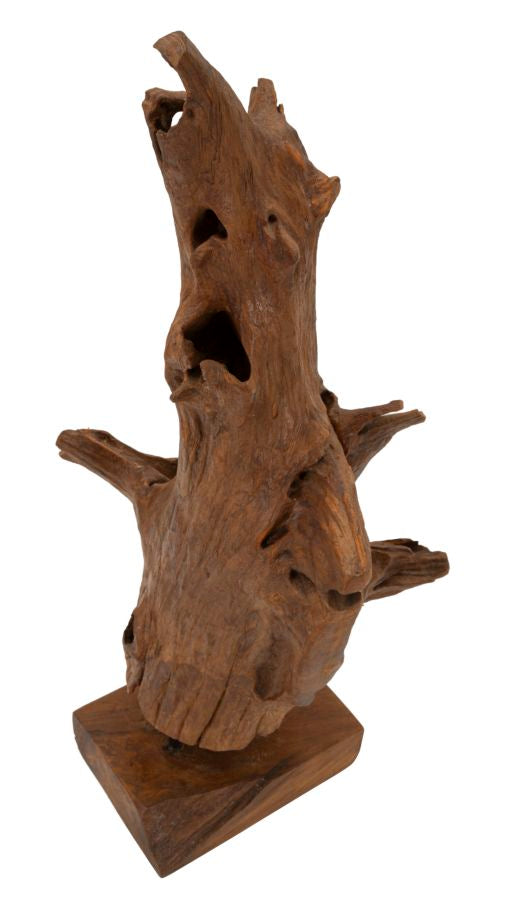 SCULTURA AKAR IN TEAK RICICLATO CM 23X27X64 (PEZZI UNICI - NON RIP. IN SERIE)