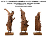 SCULTURA AKAR IN TEAK RICICLATO CM 23X27X64 (PEZZI UNICI - NON RIP. IN SERIE)