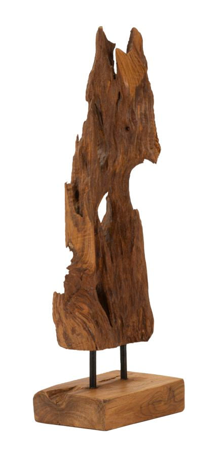 SCULTURA AKAR IN TEAK RICICLATO CM 18X13X55 (PEZZI UNICI - NON RIP. IN SERIE)