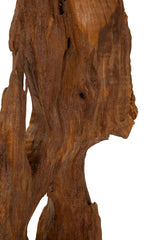 SCULTURA AKAR IN TEAK RICICLATO CM 18X13X55 (PEZZI UNICI - NON RIP. IN SERIE)