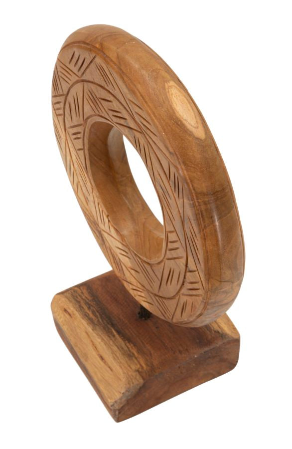 SCULTURA DORAT IN TEAK RIC. CM 20X10X28 (PEZZI UNICI - NON RIP. IN SERIE)