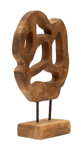 SCULTURA LUBANG IN TEAK RICICLATO CM 25X10X38 (PEZZI UNICI - NON RIP. IN SERIE)