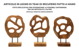 SCULTURA LUBANG IN TEAK RICICLATO CM 25X10X38 (PEZZI UNICI - NON RIP. IN SERIE)