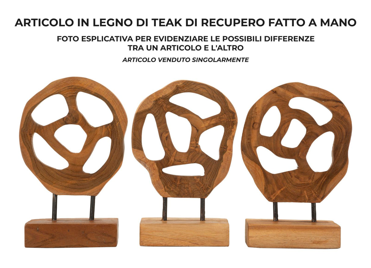 SCULTURA LUBANG IN TEAK RICICLATO CM 18X10X27 (PEZZI UNICI - NON RIP. IN SERIE)