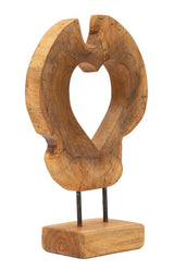 SCULTURA HASI IN TEAK RICICLATO CM 28X10X38 (PEZZI UNICI - NON RIP. IN SERIE)