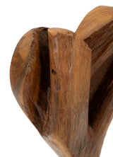 SCULTURA CUORE IN TEAK RIC. CM 15X10X35 (PEZZI UNICI - NON RIP. IN SERIE)