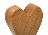 SCULTURA CUORE IN TEAK RIC. CM 10X10X25 (PEZZI UNICI - NON RIP. IN SERIE)