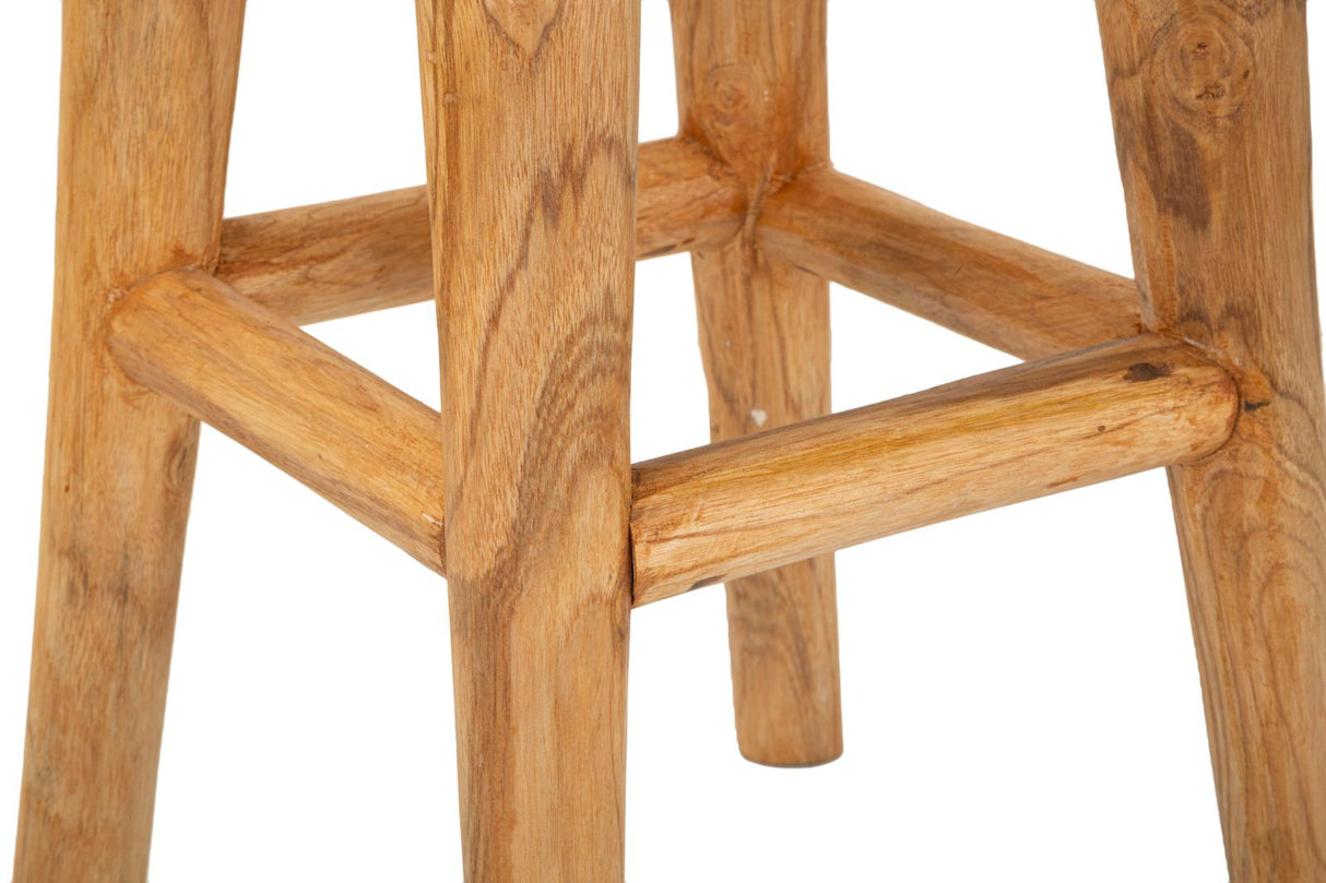 SGABELLO BULAT IN TEAK RICICLATO CM Ø 40X55 (PEZZI UNICI - NON RIP. IN SERIE)