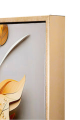 DIPINTO SU TELA LACCATO FLORA C/CORNICE CM 42X3,5X62