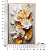 DIPINTO SU TELA LACCATO FLORA C/CORNICE CM 42X3,5X62