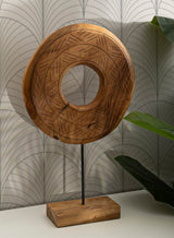 SCULTURA DORAT IN TEAK RICICLATO CM 35X10X58 (PEZZI UNICI - NON RIP. IN SERIE)