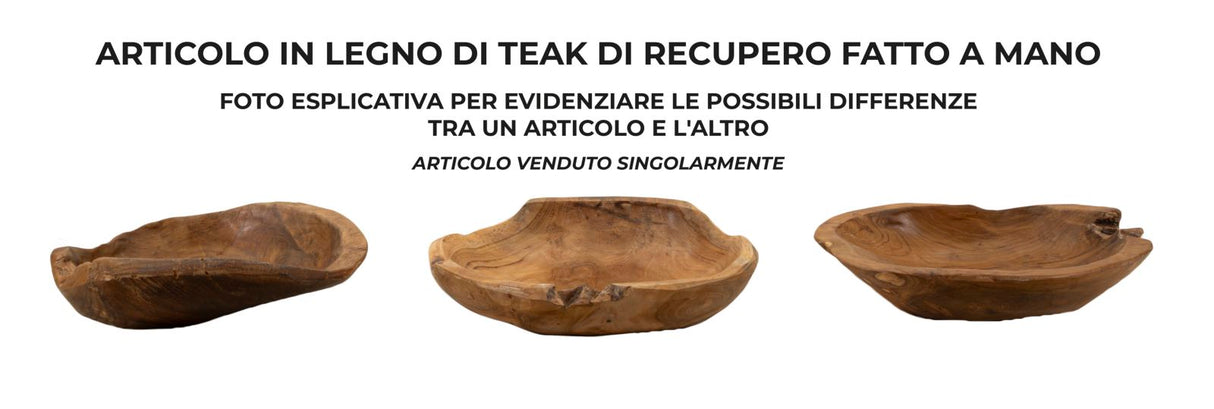 S/TASCHE TIPIC IN TEAK RIC. CM Ø 30X7 (PEZZI UNICI - NON RIP. IN SERIE)