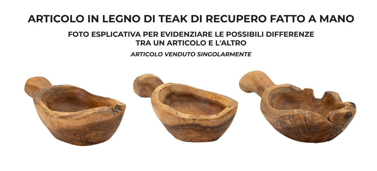 S/TASCHE SPOON IN TEAK RIC. CM 36X16X8 (PEZZI UNICI - NON RIP. IN SERIE)