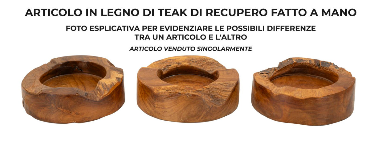 S/TASCHE ERUSI PLUS IN TEAK RIC.CM Ø 21X6 (PEZZI UNICI - NON RIP. IN SERIE)